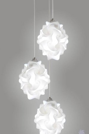 EQLight 3 Lights Chi Contemporary Multi Pendant Lamp