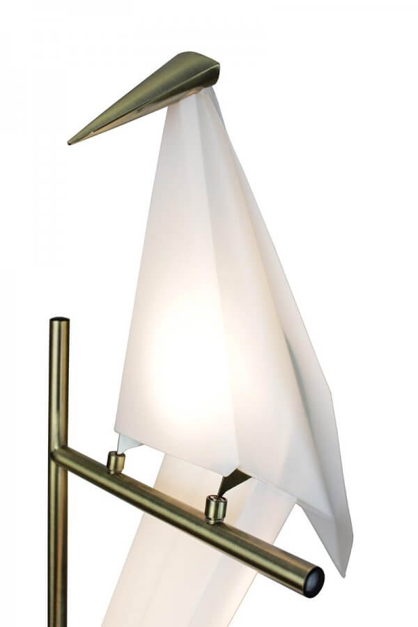 EQBLT03 Birdie LED 6W Table Lamp Satin Brass