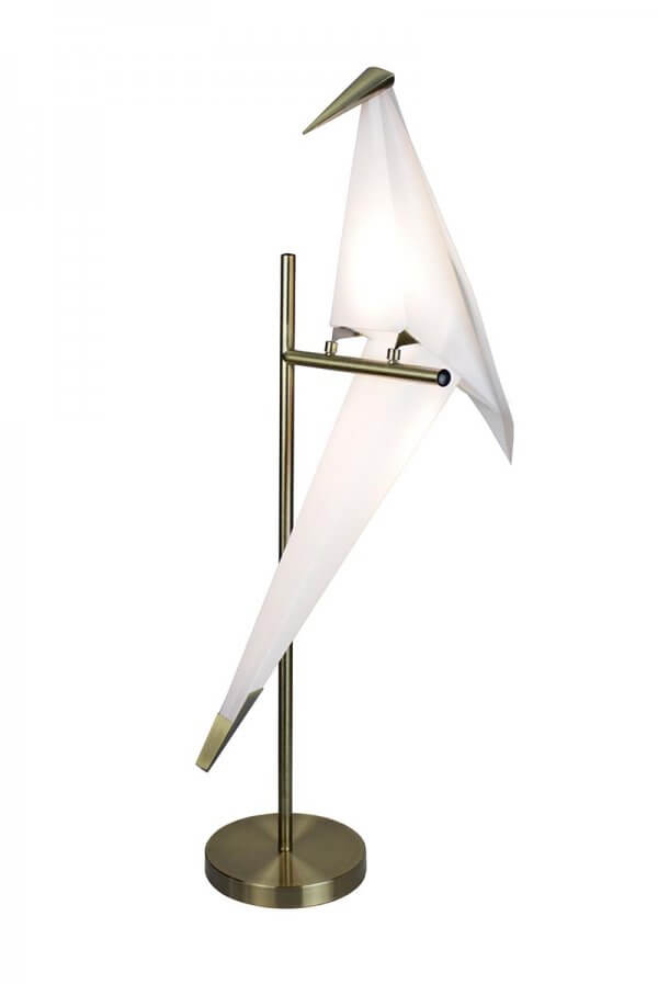 EQBLT03 Birdie LED 6W Table Lamp Satin Brass