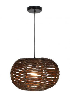 Maria 1-Light Dark Brown Tropical Pendant