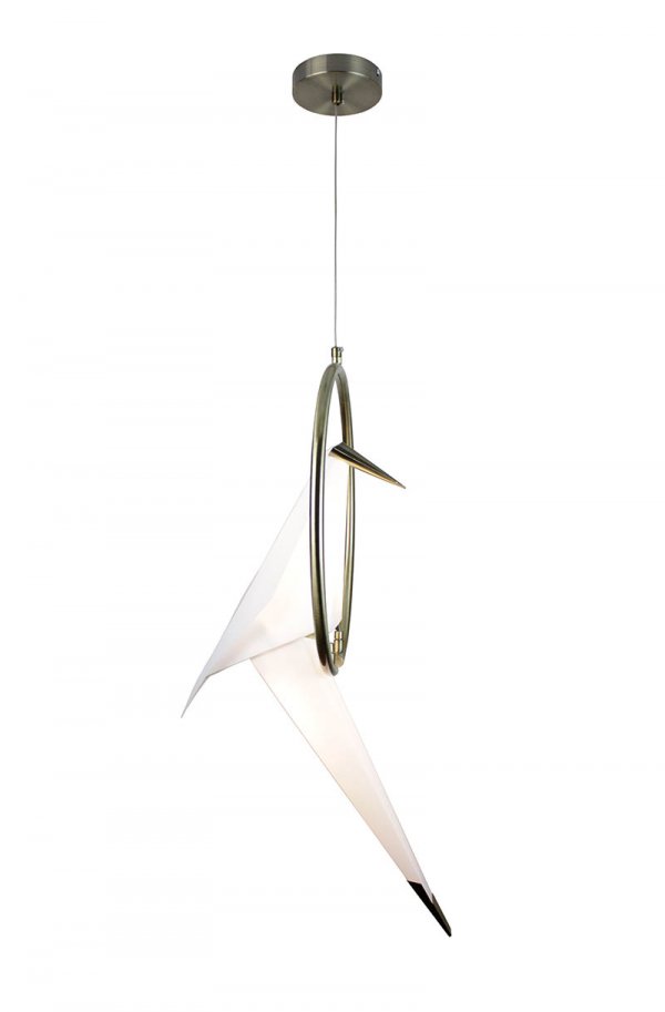 EQBLP011 Birdie LED 6W Pendant Satin Brass