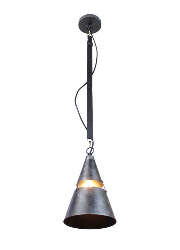 EQPINLBC08 Yalit Industrial 1-Light Black Cone Pendant