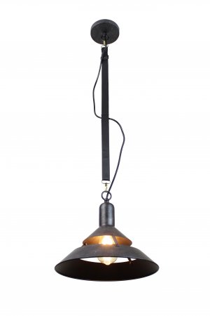 EQPINLBC12 Yalit Industrial 1-Light Black Cone Pendant