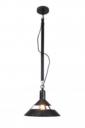 EQPINLBC12 Yalit Industrial 1-Light Black Cone Pendant