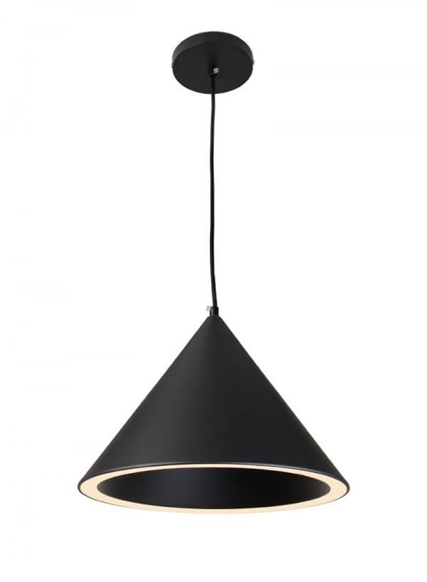 EQPLCN12-B Itayetzi LED Cone Pendant Black