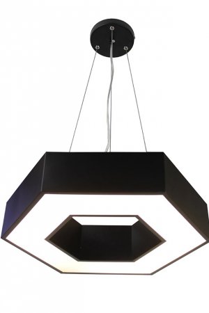 EQPLH16-B Zazil LED Hexagonal 16 Black Island Pendant