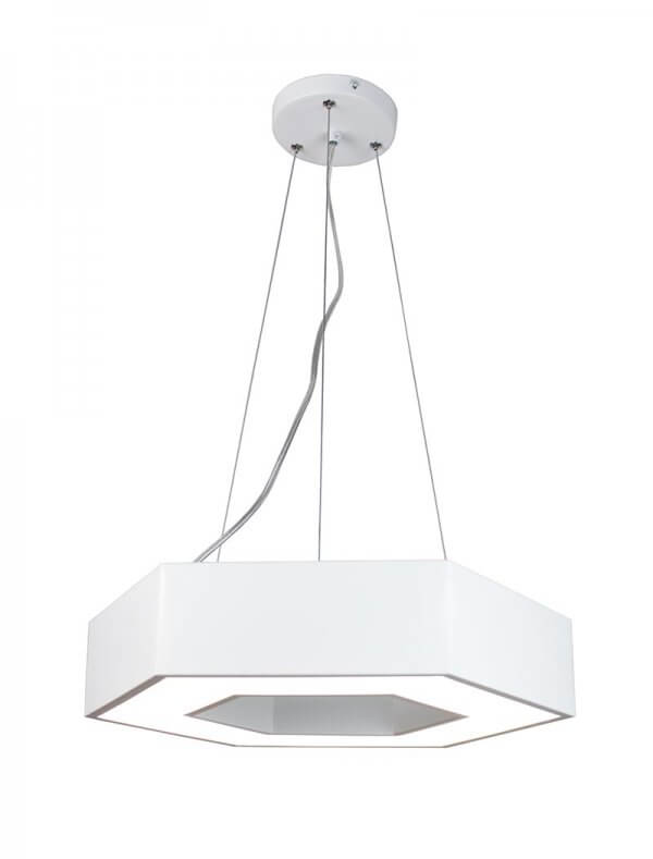 EQPLH16-W Zazil LED Hexagonal 16 White Island Pendant