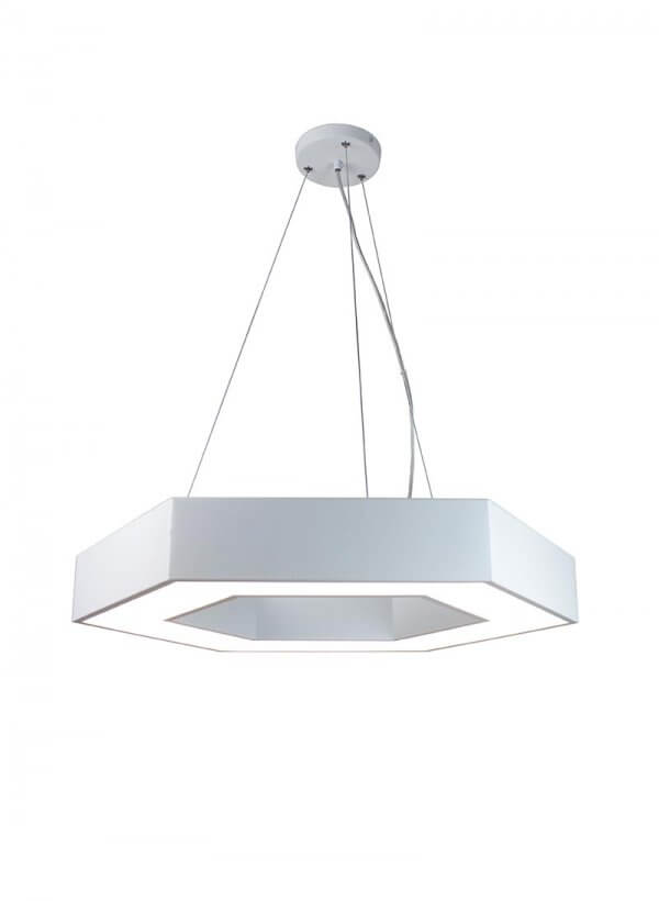 EQPLH24-W Zazil LED Hexagonal 24 White Island Pendant