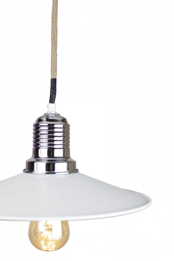 EQPWCR12 Ixtab 1-Light Rope Industrial White Pendant