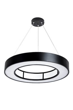 Chalim Integrated LED Black Circular Pendant Chandelier