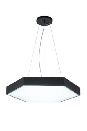 EQ-P-LHZ Zazil LED Hexagonal Black Pendant 32-in & 48-in