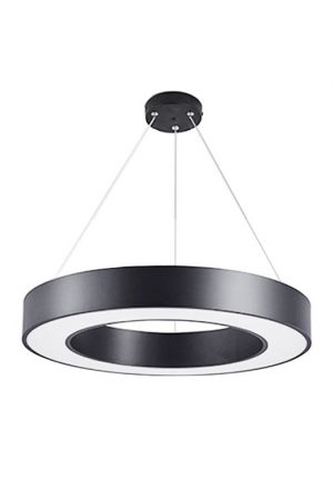 EQ-P-LYB LED Bold Circular Black Pendant 24-in 32-in & 48-in