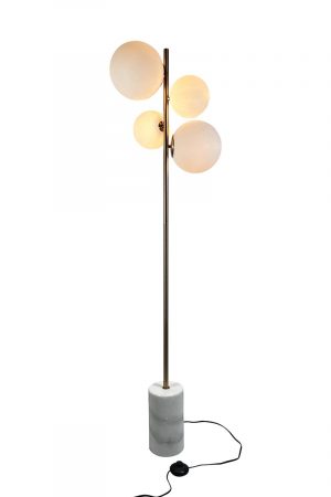 Kinich 4-Lights 62 in. Satin Brass Floor Lamp