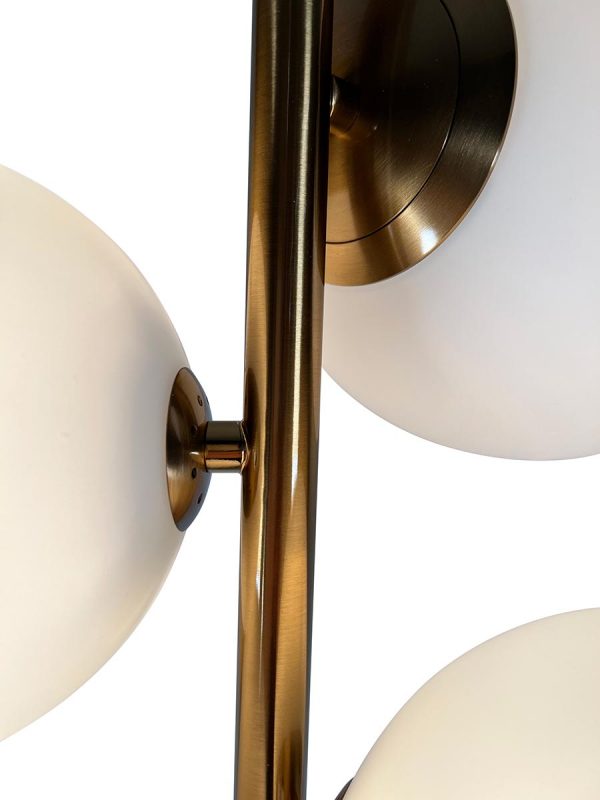 Kinich 4-Lights 62 in. Satin Brass Floor Lamp