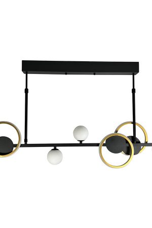 Itzayana 32-Watt Integrated LED and 2-Light Black Island Pendant