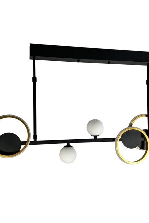 Itzayana 32-Watt Integrated LED and 2-Light Black Island Pendant