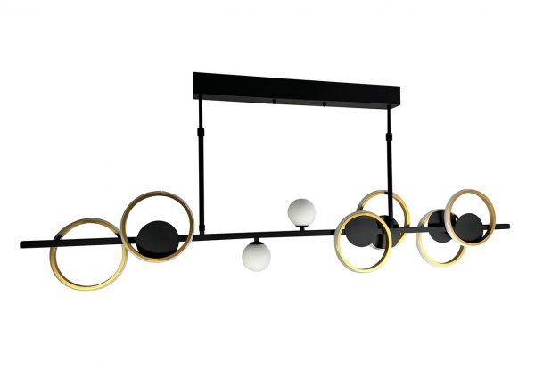 Itzayana 32-Watt Integrated LED and 2-Light Black Island Pendant