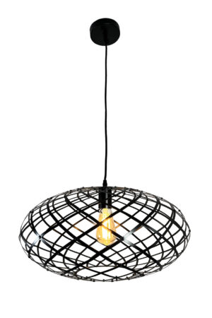 Ikal 1-Light Black Oval Pendant